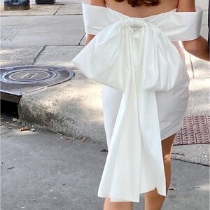 Bernadette white off the shoulder dress